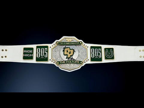 Custom Football Championship Belt for Cal poly Offensive.