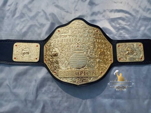 Custom Big Gold Belt - Premium Quality Zinc Plates, Genuine Leather Strap, Customizable Design