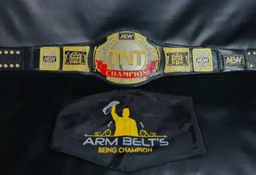 Collector’s edition AEW TNT Replica Belt with gold-plated plates and vibrant detailing