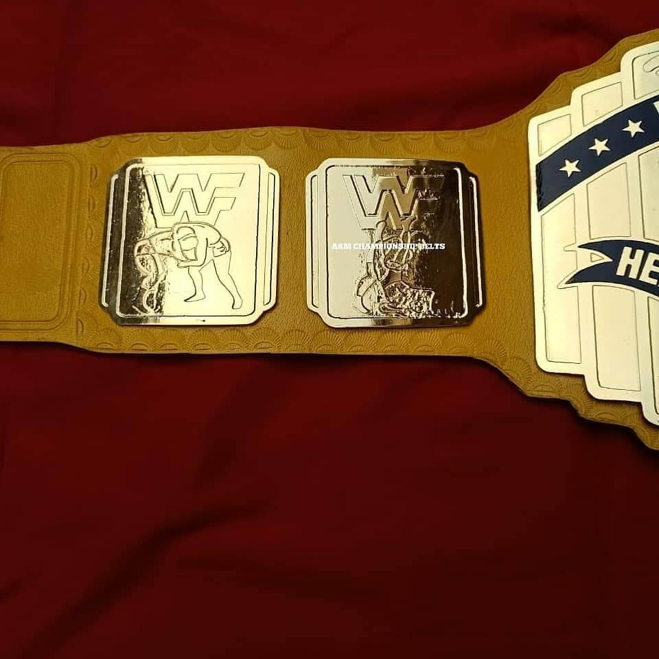 WWF INTERCONTINENTAL YELLOW LEATHER CHAMPIONSHIP BELT