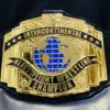 Close-up view of the WWF Intercontinental Replica Belt's authentic design