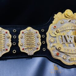 Custom IWGP belt with champion’s name engraved