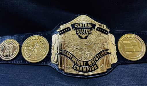 NWA Central States Replica Belt Deep Etched Zinc Plates