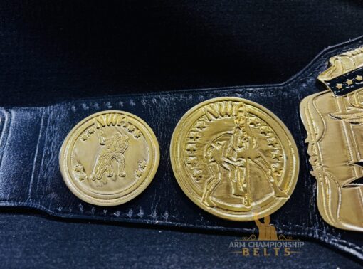 NWA Central States Heavyweight Championship Belt with Gold Plating