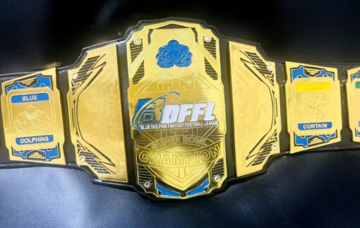 BLUE DOLPHIN FANTASY FOOTBALL LEAGUE BELT