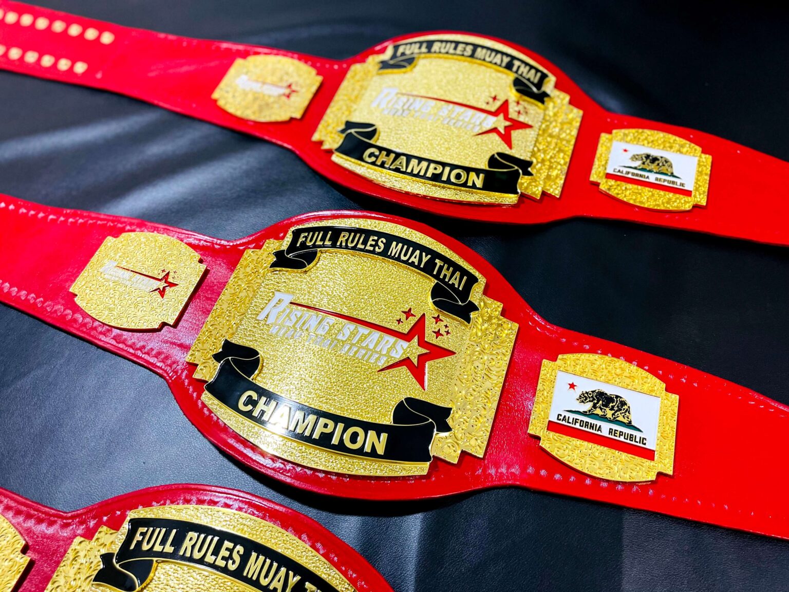 Custom Muay Thai Belts for Champions Rising Stars Exclusive