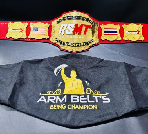 Custom Muay Thai Championship Belt with bag