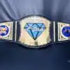 Custom Universal Championship Belt with gold plating and leather strap