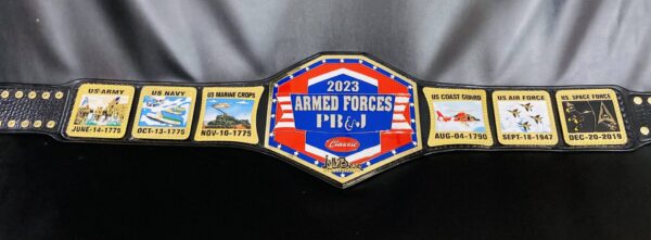 armed forces awards Custom Title Belts