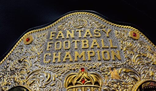 Football Belt designed for FFL champions with a bold football icon