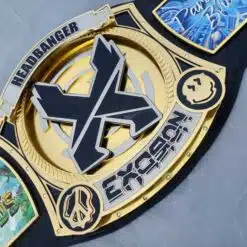 Gaming Championship Belt with Spinner Center Plate and Gold Plated Metals