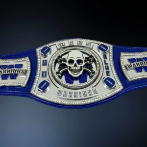 custom fantasy football belt spinner skull