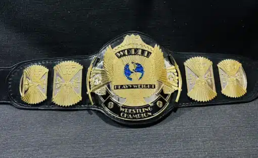 Front view of the WWF Winged Eagle Belt replica featuring detailed engravings and premium materials.