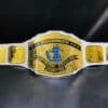 Official replica white WWE Intercontinental Championship belt with gold-plated plates and iconic design.