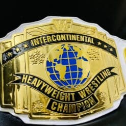 Classic white replica of the Intercontinental Championship belt, featuring authentic detailing and craftsmanship