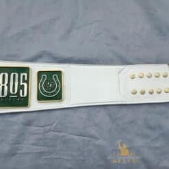 Customized football championship belt designed for Coach Paul Wulff of Cal Poly, available for personalization.