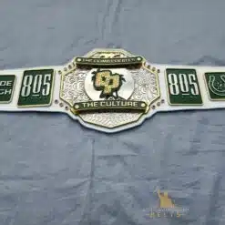 A customizable football championship belt from ARM Championship Belts