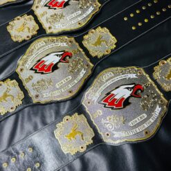 4mm thick customizable school wrestling championship belts for Eagle Crest High School