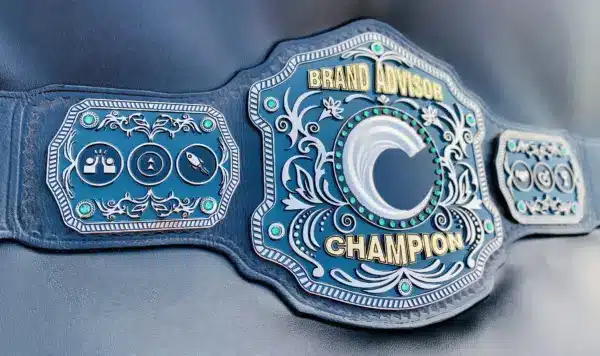 Intricately designed Brand Advisor Championship Belt, perfect for rewarding top performers