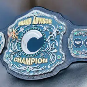 Brand Advisor Championship Belt, a symbol of top sales and brand excellence