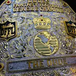 NFL Fantasy Championship Belt with Intricate Details