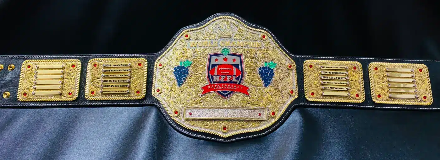 Customized NFL Fantasy League Champion Belt