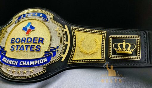 Personalized Championship Belt - Gold and Chrome Finish