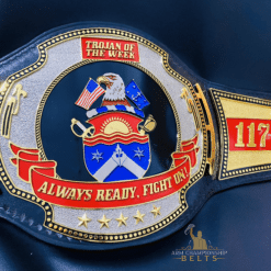 Navy Wrestling Belt suitable for waist sizes up to 49 inches