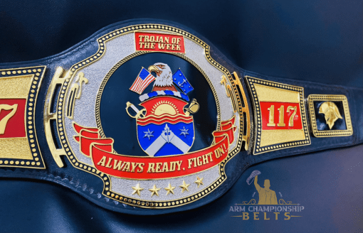 Navy Wrestling Belt suitable for waist sizes up to 49 inches