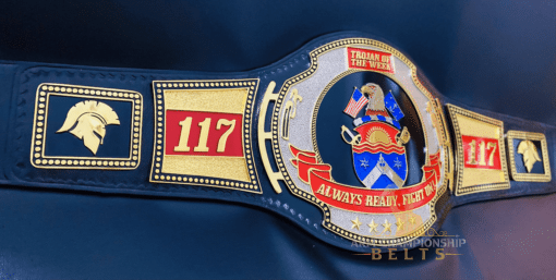 Navy Wrestling Belt with deep HD engraving plates