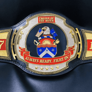 High-quality gold and chrome plated Navy Wrestling Belt