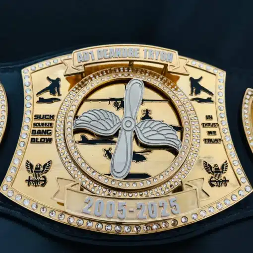 Military Retirement Belt with Personalized Name and Dates