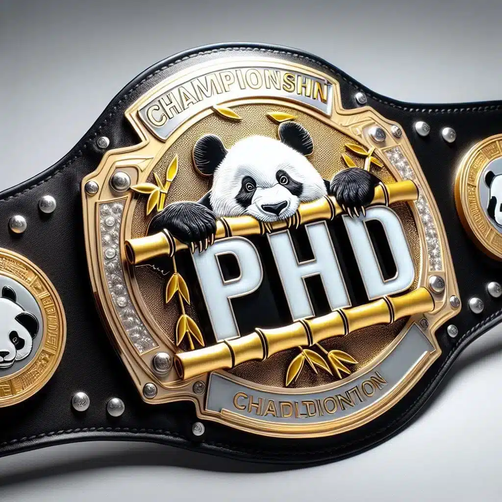 Custom Wrestling championship belt with intricate design and text Crafted for Excellence.