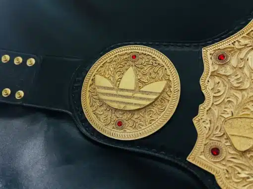 A premium corporate recognition belt, featuring gold plating and HD engraving, perfect for honoring sales achievements and top performers.