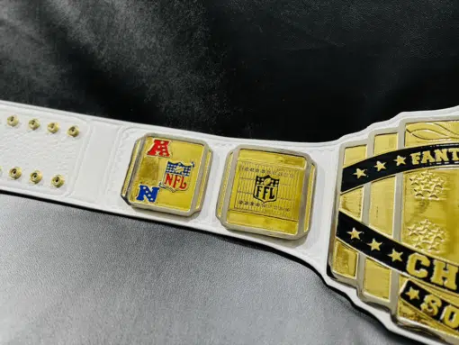 Personalized Fantasy Football Championship Belt with Team Logos
