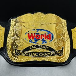 World Tag Team Championship Belt with Genuine Leather Strap