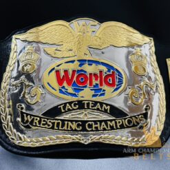 Displaying the World Tag Team Championship Belt