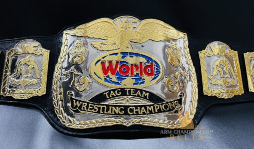 Displaying the World Tag Team Championship Belt