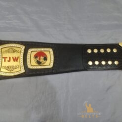 Genuine black leather strap of the Custom Heavyweight Spinner Belt, showing the high-quality material and craftsmanship.