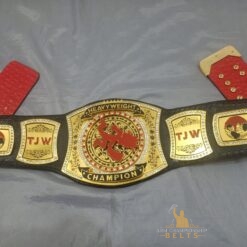 Custom Heavyweight Spinner Belt featuring shiny gold high-quality paint on the plates.