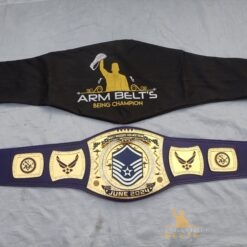 Personalized text engraved on the MSGT Air Force Championship Belt.