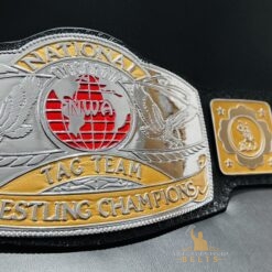 NWA National Tag Team Championship Belt featuring a genuine leather strap