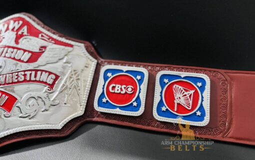 NWA Television Belt with Genuine Leather Strap