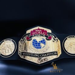 NWA Jr. Heavyweight Title replica belt on display