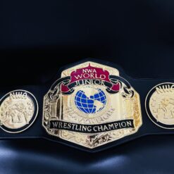 NWA Jr. Heavyweight Title replica belt on display