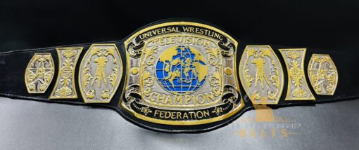 Close-up of the UWF Television Championship Belt's center plate