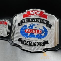 Wrestling Fan Holding WCW Television Title Belt