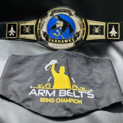 War Hawks Championship Belt displayed with bag perfect for presentation and display.