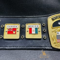 Side View of NWA Domed Globe Championship Belt