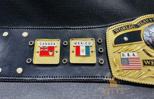 Side View of NWA Domed Globe Championship Belt